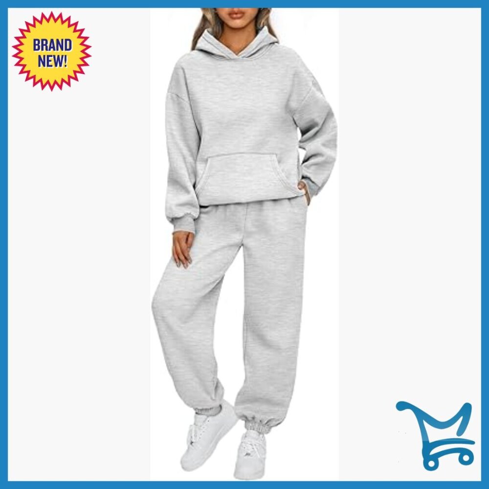 Oversized Sweatsuit Set, 50% Cotton 50% Polyester, Loungewear Tracksuit